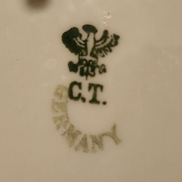 C.T. Carl Tielsch Porcelain Relish Dish Celery Oval Floral Germany 12x6 Antique - Picture 13 of 14